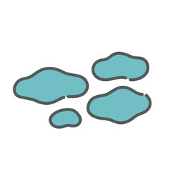 ブリストルスケール Type 5（やや柔らかい便・ふちのある柔らかい塊）のイラスト