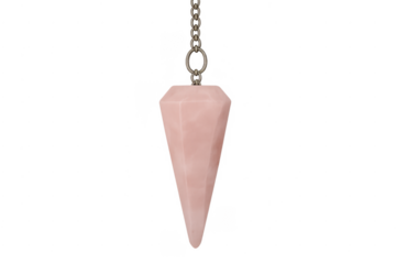 Rose quartz pendulum dowsing tool for divination