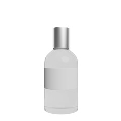 3D Render Minimalist Perfume Bottle on White background