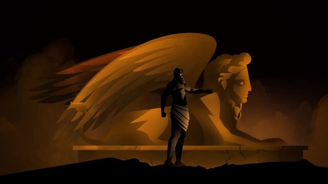 greek mythology oedipus consulting the sphinx