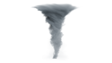 3D Render Abstract Tornado Shape on White background