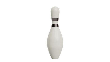 3D Render Single Bowling Pin on White background