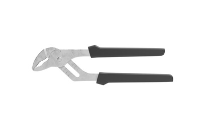 3D Render Adjustable Groove Joint Pliers on White background