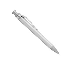 Fototapeta premium 3D Render Silver Ballpoint Pen on White background