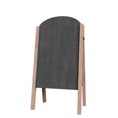 3D Render Empty Chalkboard Sandwich Board