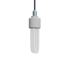 3D Render Modern Energy-Efficient Light Bulb on White background