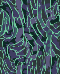 Obraz premium Vector seamless camo tiger stripe army fatigue pattern design