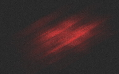 Abstract red light streaks with grainy texture on dark background