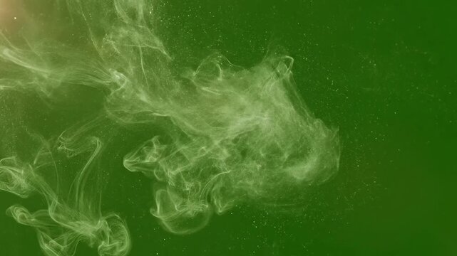 Ethereal misty veil rises high with subtle swirling dust motes rising effect ad_ready green screen rising dust style featuring