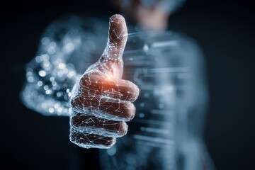 human hand approving AI medical decision interface, accountability in healthcare AI,