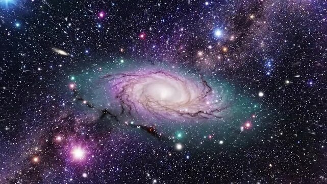 Nebula like clouds drift across the sky with a dynamic starfield background with effect ad_ready green screen starfield backgrounds