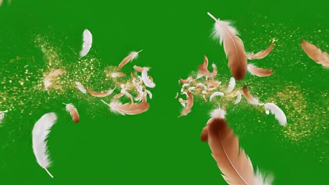 Gentle water lilies floating downstream with wind flowing from left to effect ad_ready green screen subtle wind effect style