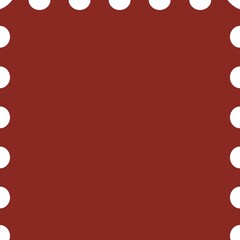 Red Background with White Polka Dot Border
