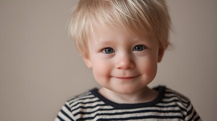 Adorable toddler with blonde hair and a sweet smile.