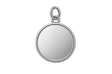 Silver round blank pendant metal medal