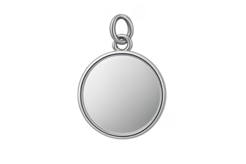 Silver round blank pendant metal medal