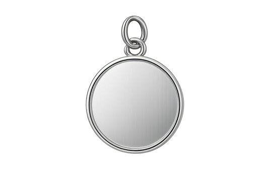 Silver round blank pendant metal medal