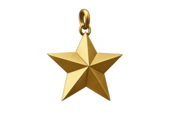 Golden star pendant symbolizing success and achievement