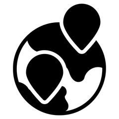 Naklejka premium Pin location icon