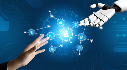 A visual representation of collaboration between human and robotic elements, highlighting the intersection of technology and innovation in the digital age. Tessel