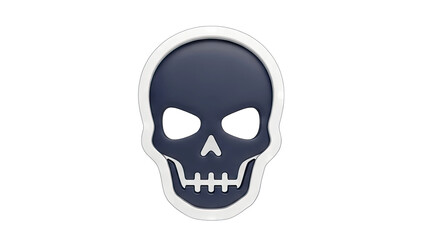 Fototapeta premium Skull Icon on White Background