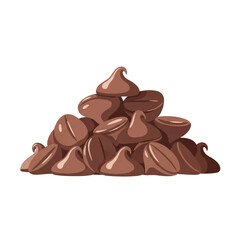 Pile of Melted Chocolate Drops.