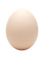 Close-up Image of a Fresh Natural Whole Egg on White Background