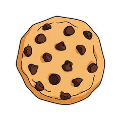 Chocolate Chip Cookie Close Up.