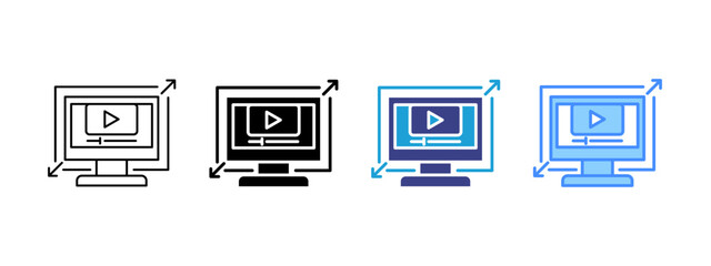 Resolutions  icon set multiple style collection