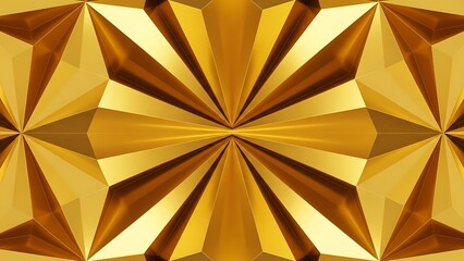 Abstract geometric golden starburst pattern for elegant backgrounds and designs