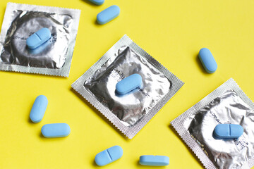 Condom with pre-exposure prophylaxis (or PrEP) is medicine taken to prevent getting HIV