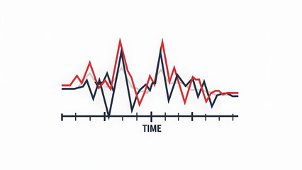 Dynamic visualization of fluctuating data sets, illustrating comparative analytics and performance trends across a defined timeline