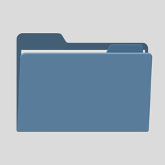 Blue Folder Icon Representing File Organization and Data Management.