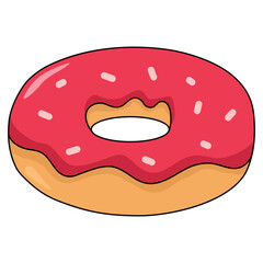 vector illustration of a donut