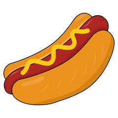 hot dog vector illustration