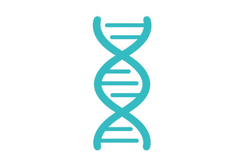 Dna double helix icon representing genetics and scientific innovation, human biology illustration with transparent background