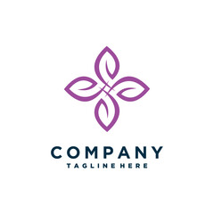 Elegant abstract floral logo icon design. Universal creative premium symbol. Graceful jewelry boutique vector sign.