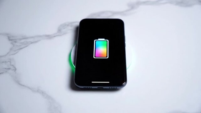 Wireless charging demonstration home office tutorial video modern technology close-up ai generated and generative ai insights