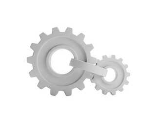 Gears interlocking icon isolated on transparent background