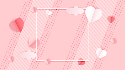 valentine pink love background vector