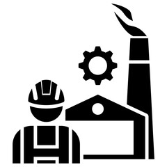 manufacturing  glyph icon