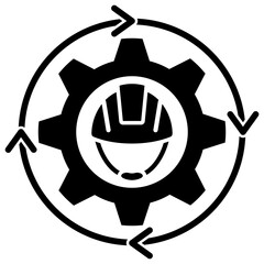 process  glyph icon