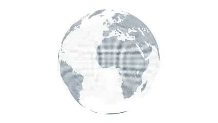 Fototapeta premium Global representation through dots forming a globe