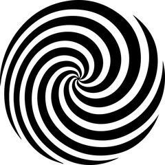 Obraz premium Abstract Black and White Spiral Swirl Design