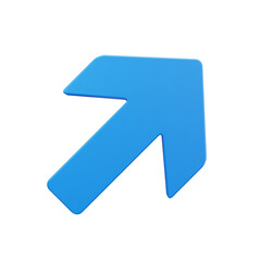 3D Up Right Arrow Navigation Direction