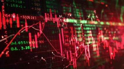 Dramatic Red and green stock market crash chart 4K Videos - Powered by Adobe