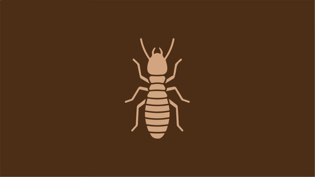 Termite insect pest control symbol illustration.