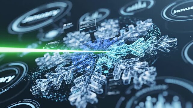 Winter Data - A Snowflakes Digital Journey Through Time.