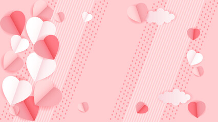 valentine pink love background vector
