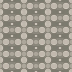 Seamless design featuring a gray geometric pattern and vintage floral elements for elegant fabric wallpaper or retro tile backdrop art